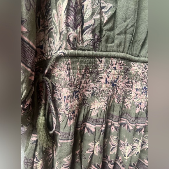Free People Olive Floral Mini Dress - Picture 6 of 8